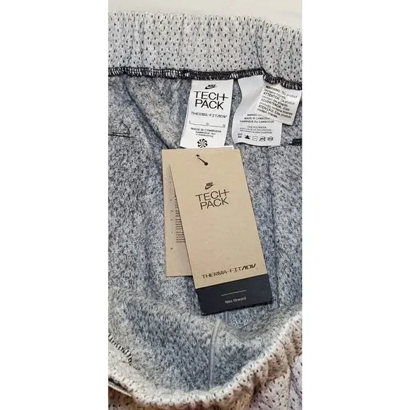 Nike Size L Tech Pack Forward Therma Fit ADV Jogger Pants Gray DQ4266-084 Ca7